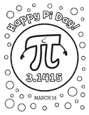Pi Day (3.14) Coloring Page