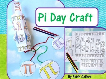 Preview of Pi Day {A Pi Day Math Craftivity} Pi Day Mobile