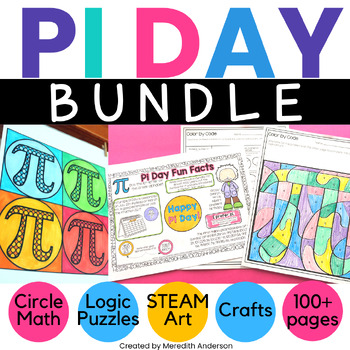 Preview of PI DAY Activities BUNDLE ⭕ Math Fun & More for Pi Day March 14th!  ⭕