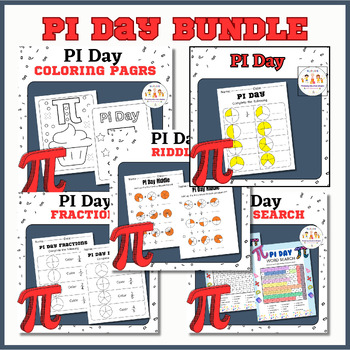 Preview of Activities Pi Math BUNDLE Worksheets Pi Day