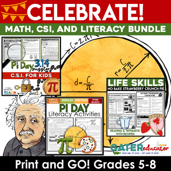 Preview of Pi Day Activities | Pie Day Life Skills and Escape Room Reading Comprehension