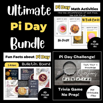 Preview of Pi Day Activities Bundle: Activities for Middle and High School Students