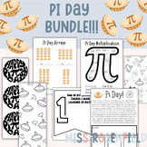 Pi Day Activities Bundle! Bookmarks, Whole group banner, A