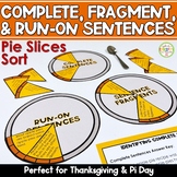 Pi Day Activities ELA Complete vs Incomplete Sentences Fra