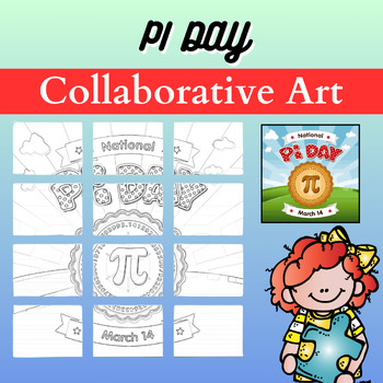 Preview of Pi Day Activities :Geometric Celebration Collaborative Coloring Poster Activity
