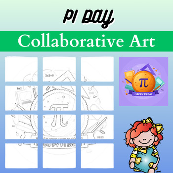 Preview of Pi Day Activities :Geometric Celebration Collaborative Coloring Poster Activity