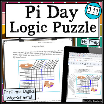 Preview of Pi Day Activities March Logic Puzzle or Brain Teaser for Middle School