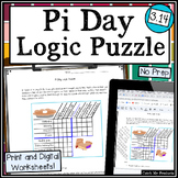 Pi Day Activities March Logic Puzzle or Brain Teaser for M