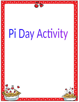 Preview of Pi Day Activity