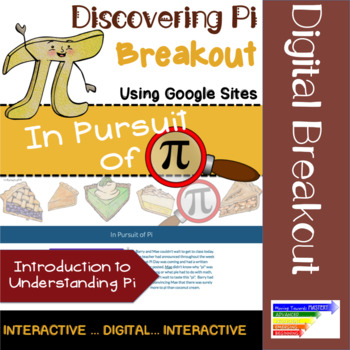 Preview of Pi Day Activity: Discovering Pi Digital Escape Room Challenge