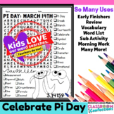 Pi Day Activity : Pi Day Word Search : Early Finishers : M