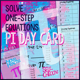 Pi Day Algebra – Solve One-step Equations (Whole Numbers only)