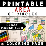 Pi Day Area Of A Circle Coloring Page Geometry Math Activi