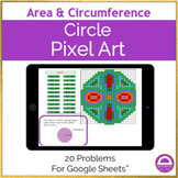 Pi Day Area and Circumference of Circles Pixel Art Activity