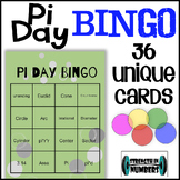 Pi Day BINGO (Circle Vocab) with 36 unique cards ~ No prep!