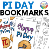 Pi Day Bookmarks ~ Color and black and white coloring page