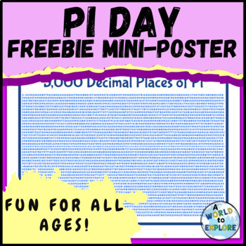 Preview of Pi Day Bulletin Board Poster FREEBIE 