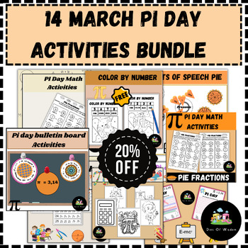 Preview of Pi Day Bundle/14 March, Activities, worksheets,Printable