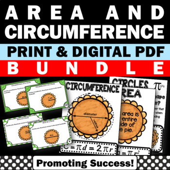 Preview of Circumference and Area of a Circle Activity Pi Day Math Activities Middle School