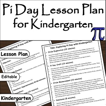 Preview of Pi Day Celebration:Kindergarten Circle Lesson Plan/Pi Day Lesson Plan/March 14th
