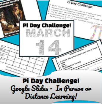 Preview of Pi Day Challenge - March 14 Math Activity - Pi Day Activity