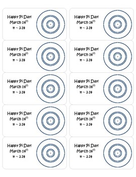 Preview of Pi Day Circle Art Celebration Stickers