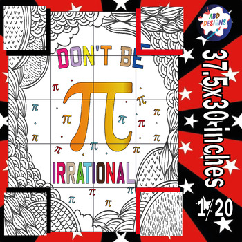 Preview of Pi Day Collaborative Coloring Posters Activities & Crafts