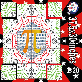 Preview of Pi Day Collaborative Coloring Posters Activities & Crafts