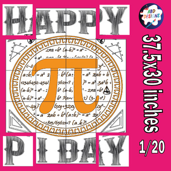 Preview of Pi Day Collaborative Coloring Posters Activities & Crafts