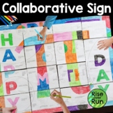 Pi Day Math Activity Collaborative Coloring Poster for Mid