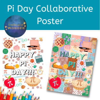 Preview of Pi Day Collaborative Poster | Pi Day Poster | Pi Lesson | Circle Lesson