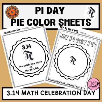 Preview of Pi Day Primary|Color Sheets|Headband|PK & Kindergarten|March 14th