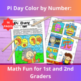 Pi Day Color by Number: Math Fun for 1st and 2nd Graders