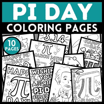 Preview of Pi Day Coloring Pages & Sheets | Fun Pi Day Activities | Fun March Activities