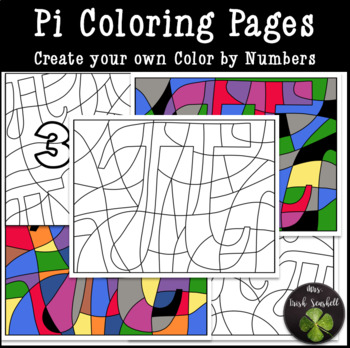 Preview of Pi Day Create your own Color by Number - Commercial Use 
