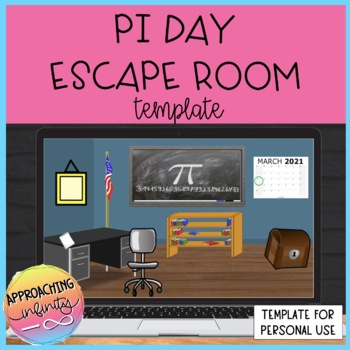 Preview of Pi Day Digital Escape Room TEMPLATE for personal use only