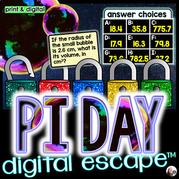 Preview of Pi Day Digital Math Escape Room Activity