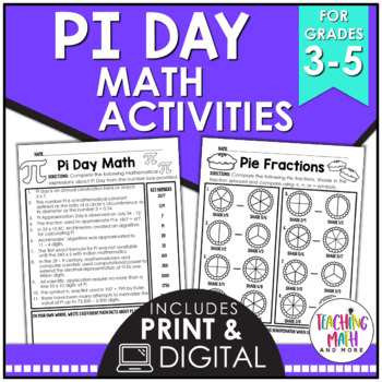 Preview of Pi Day Activities Elementary