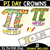 Pi Day Hats or Crowns Craft Coloring Pages Activities