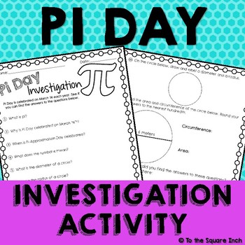 Preview of Pi Day Activity