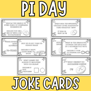 Preview of Pi Day Joke Cards | Pi Day Math Activities | Middle or High School