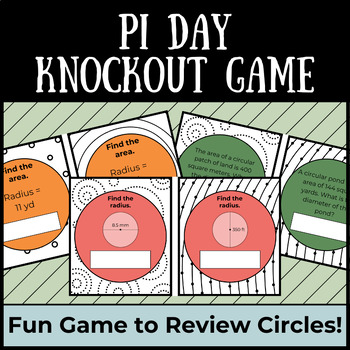 Preview of Pi Day Knockout Game | Circles Review Game