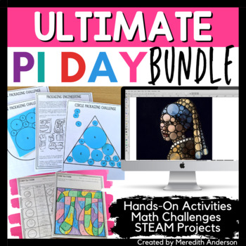Preview of Pi Day Activities MEGA Bundle Math STEAM Crafts STEM Challenge