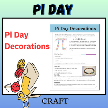 Preview of Pi Day Math Activities - Pi Day Decorations- Pi Day Activities - Pi Day Crafts