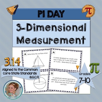 Preview of Pi Day Math Activity 3D Measurement
