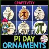 Pi Day Math Activity for Middle School 3D Ornaments Craftivity