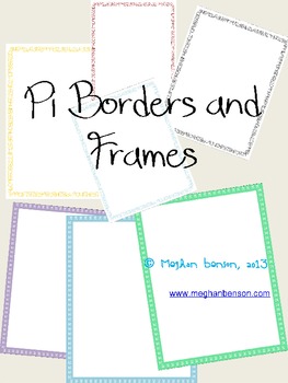Preview of Pi Day Math Borders and Frames for Commercial or Personal Use