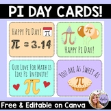 Pi Day Math Cards for Students - or Mini Math Poster Set -