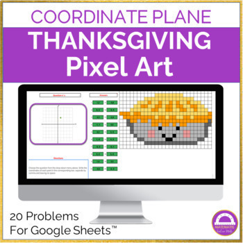 Preview of Pi Day Math | Coordinate Plane Pixel Art Activity
