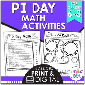 Preview of Pi Day Activities Middle School